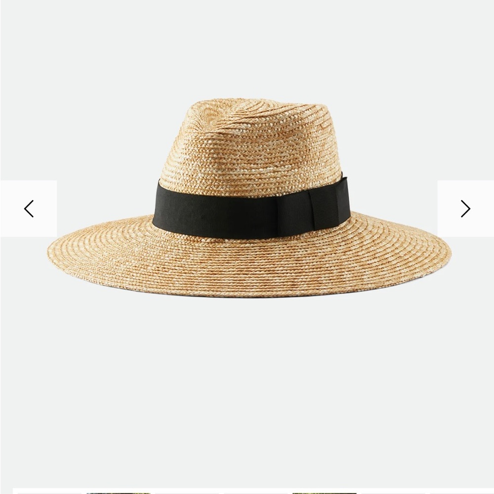 BrixtonJoanna  Natural Straw Hat with Black Band